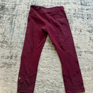 Lululemon Athletica Burgundy Leggings